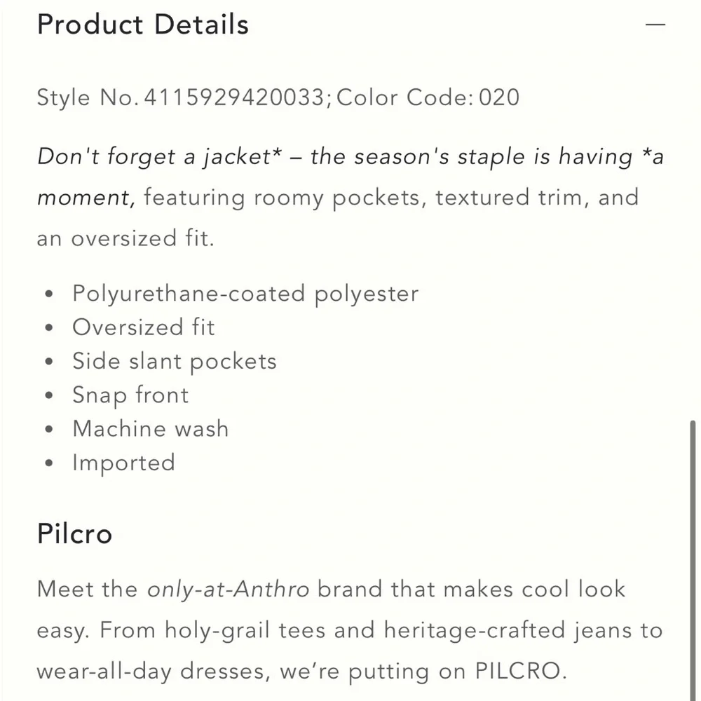 Pilcro Oversized Washed Faux Leather Jacket - Picture 6 of 6